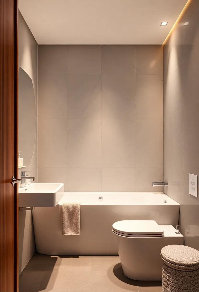 Explore Compact Appliances: If your bathroom layout allows, consider adding small appliances like towel warmers or compact laundry solutions for added convenience