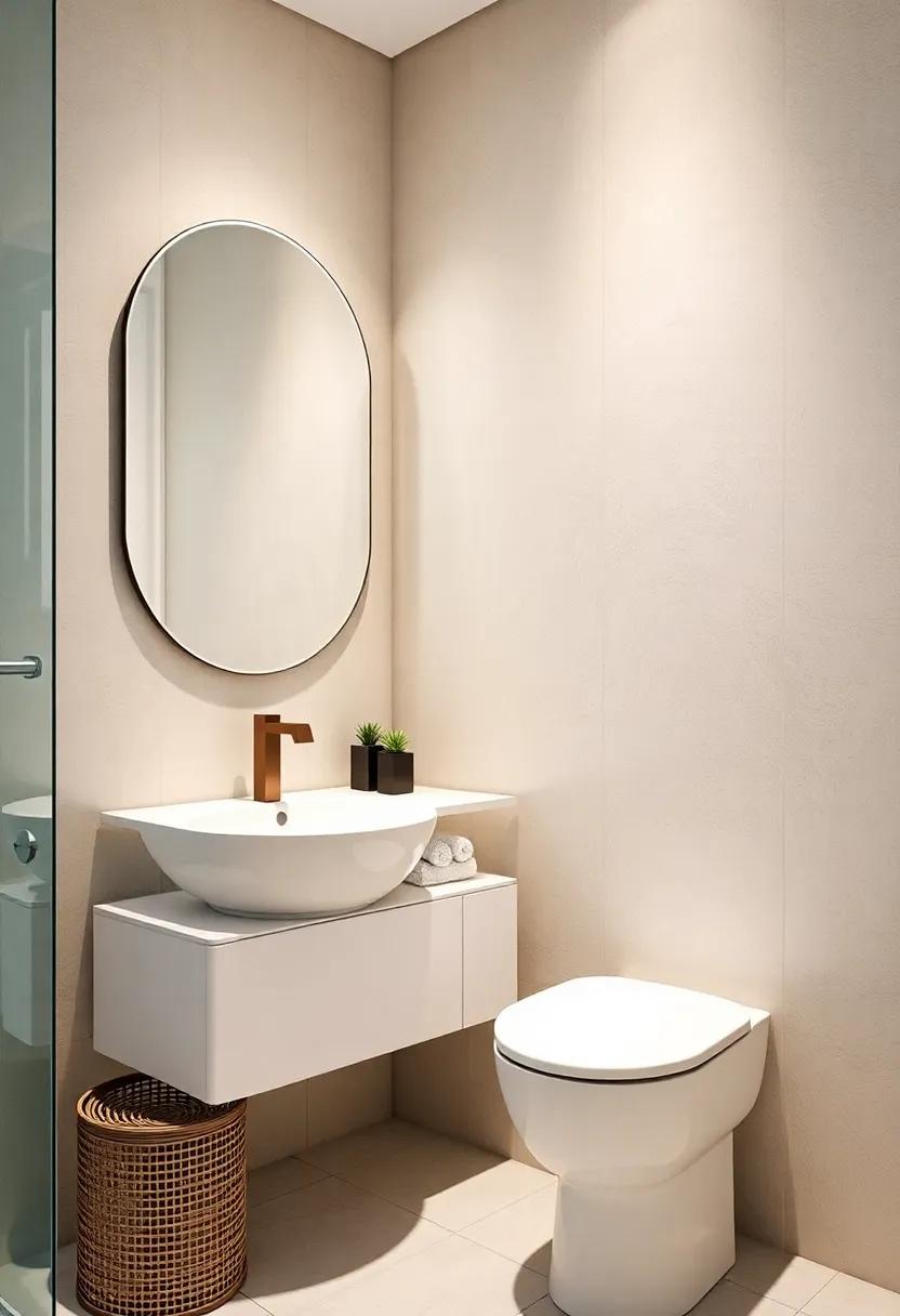 Invest in Corner Sinks: Maximize corner spaces with stylish corner sinks that provide utility without occupying prime real estate in your bathroom