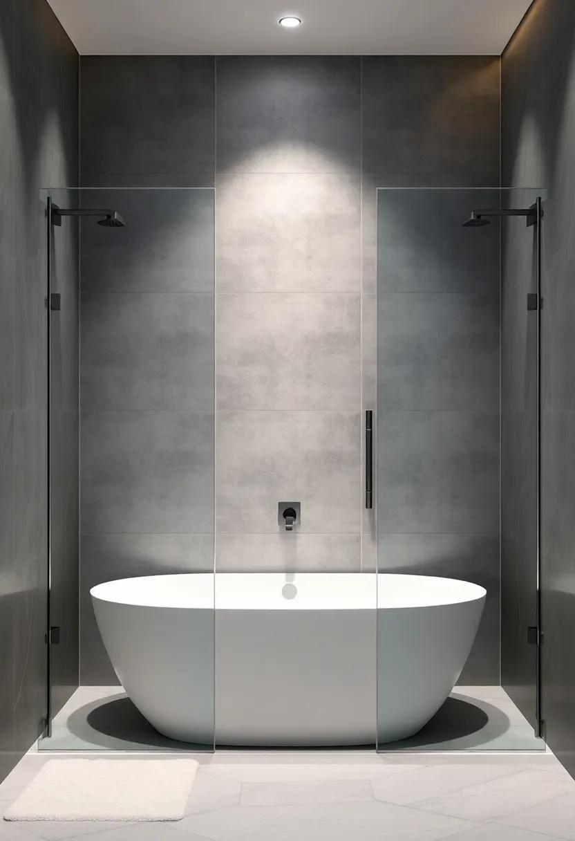 Opt for a Walk-in Shower: Ditch the bulky bathtub and consider a sleek walk-in shower to save space and enhance elegance with glass enclosures