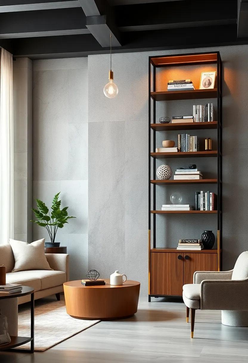 Luxurious Layers: ⁤This ⁤bookcase elevates elegance with a smooth ‍walnut finish and gilded metal accents, perfect for sophisticated settings