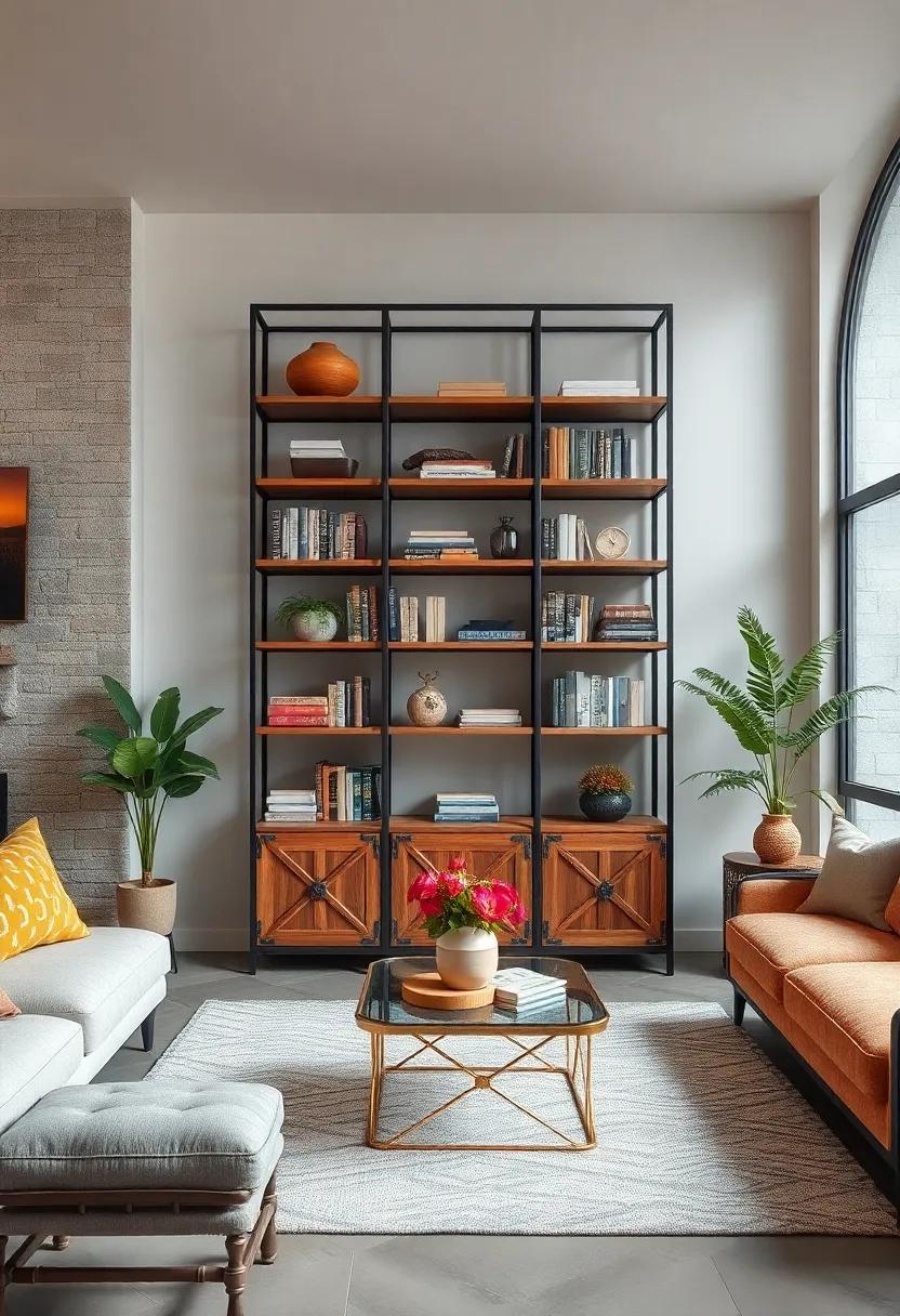 Vintage Vibes: A charming mix of antique-style wood and ornate metal detailing, this bookcase‌ brings ‍a⁢ touch of nostalgia to modern interiors