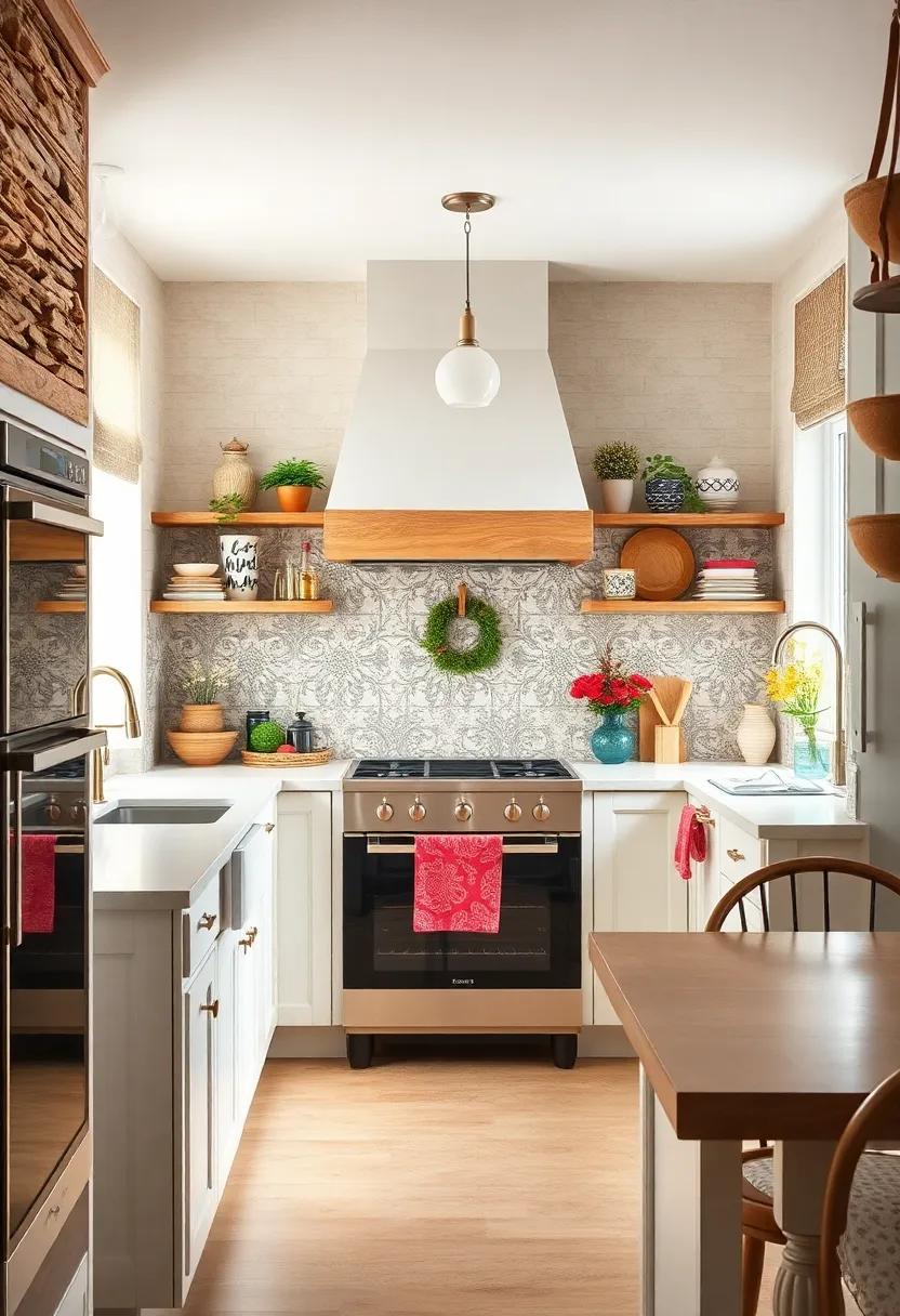 Charming backsplash: Select a playful tile design or classic beadboard for the backsplash that complements your overall color scheme and adds a touch of whimsy