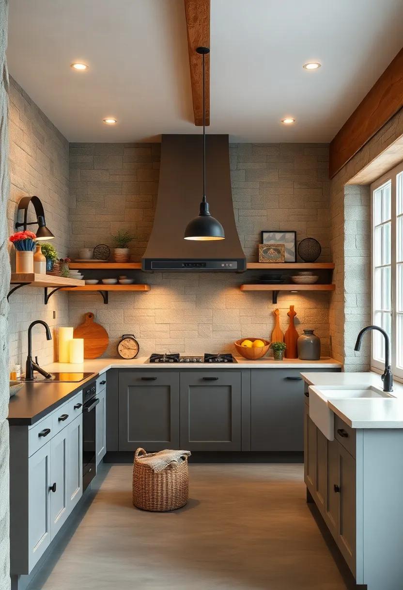 Soft Lighting Options: Install dimmable fixtures and add candles to create a warm, welcoming glow perfect for both cooking and entertaining