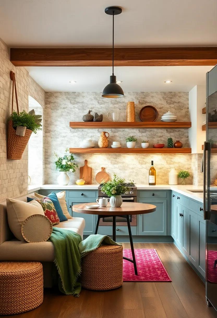 Sweet Nooks: Create little reading or relaxation nooks with soft seating and good lighting, offering a peaceful retreat within your cottage kitchen