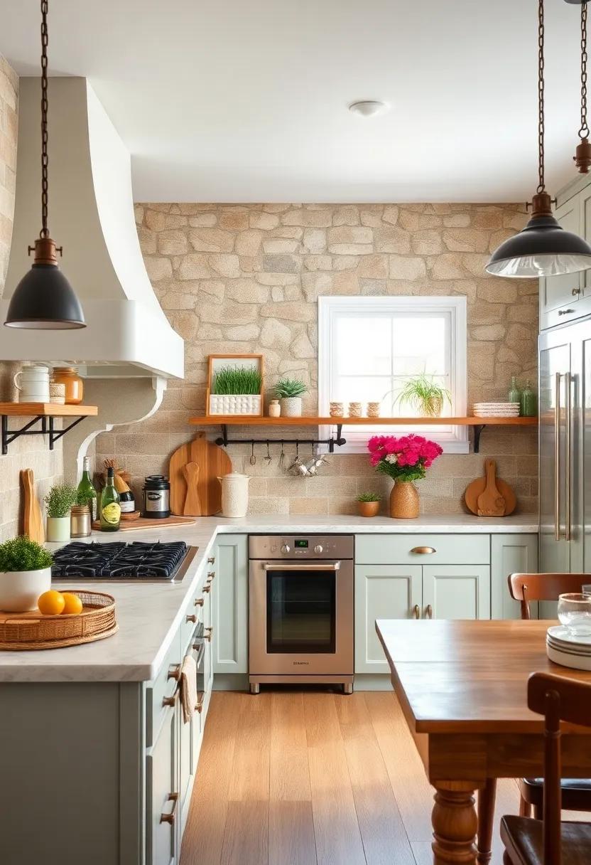 Vintage-Inspired Fixtures: Incorporate antique-style lighting and hardware to give your kitchen a timeless charm that harks back to the classic cottage aesthetic