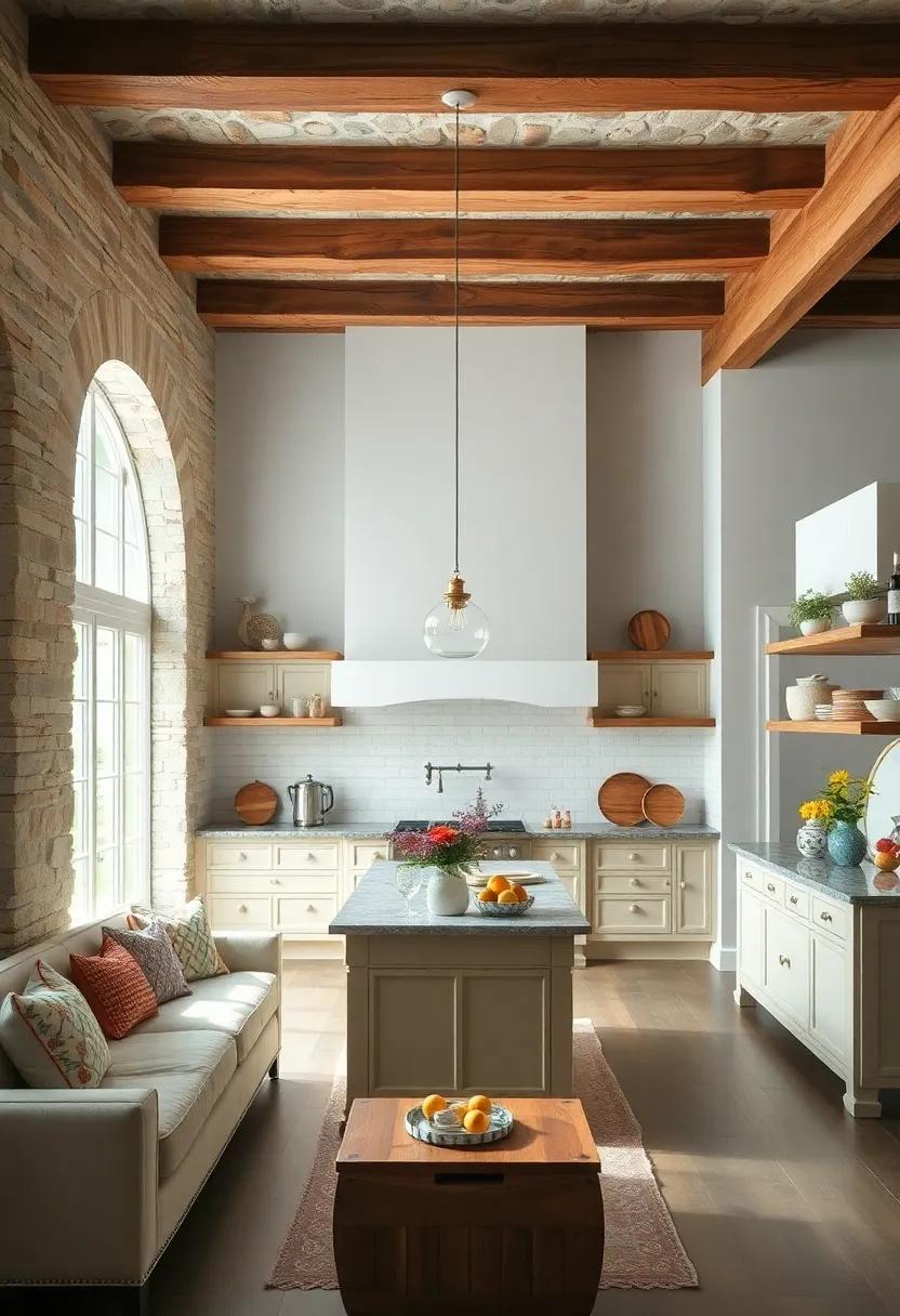 Rustic Wooden Beams Enhancing Traditional Elegance