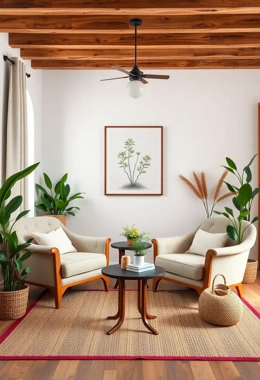 Decked with Décor: Styling Armchairs with Artwork and Plants
