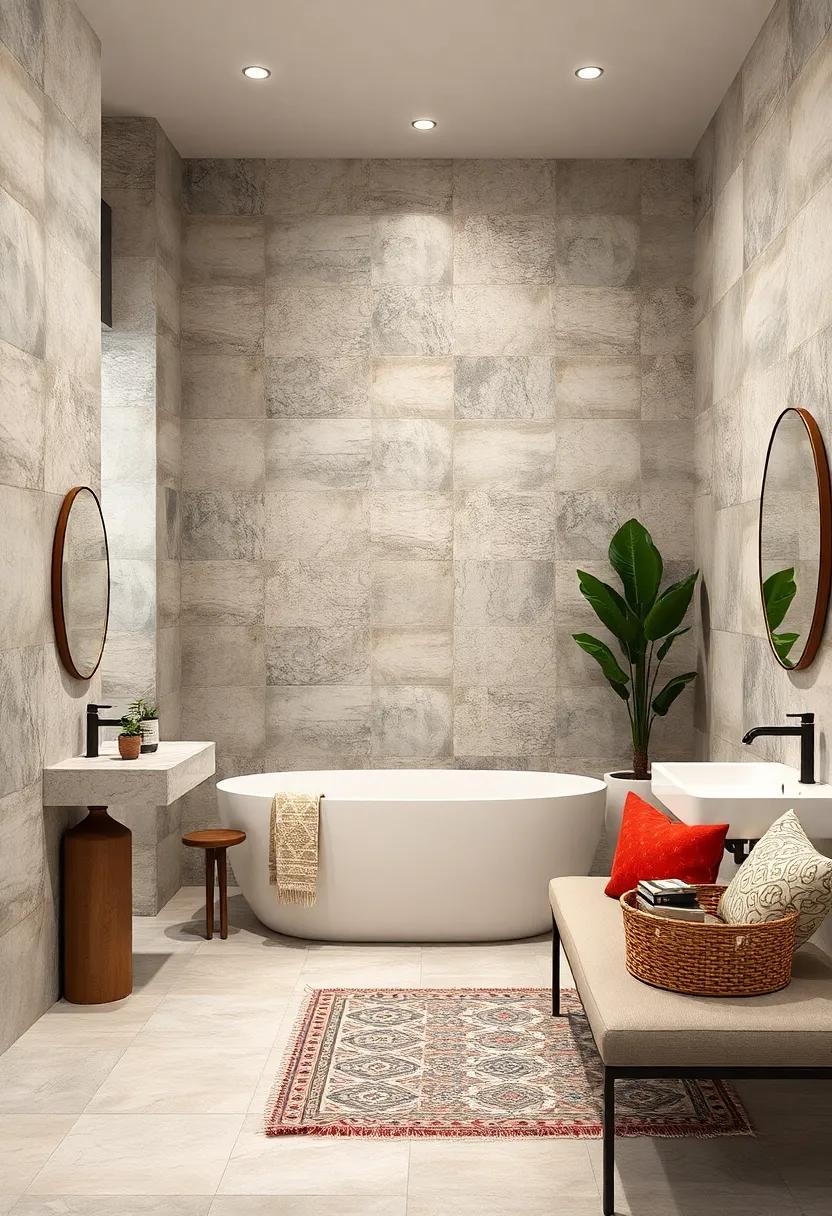 Ethnic and ⁢Cultural⁤ Influence: ‍Incorporate tiles⁣ with ethnic patterns that tell a cultural story and add ‌character⁣ to ⁤your bathing space
