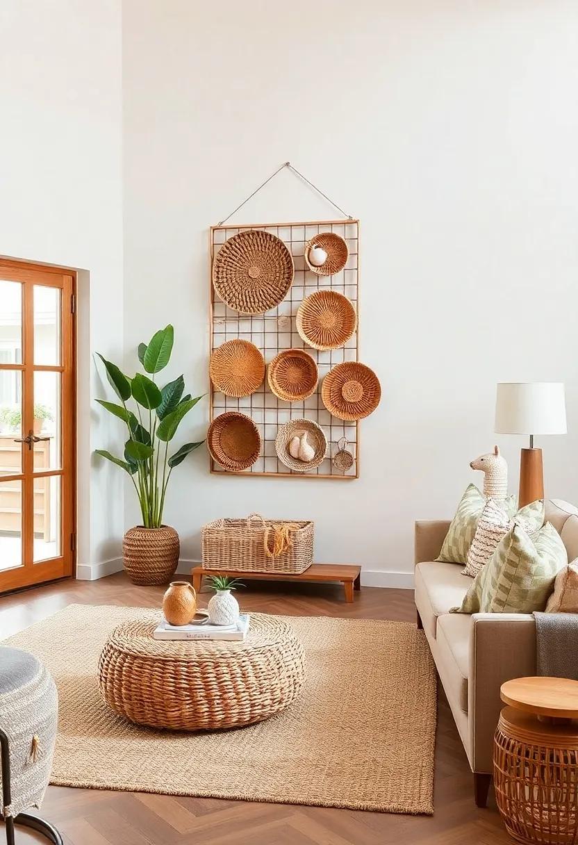 Emphasize Vertical Space: Hang woven storage solutions, like wall-mounted baskets, to ⁤utilize vertical⁣ space ​creatively