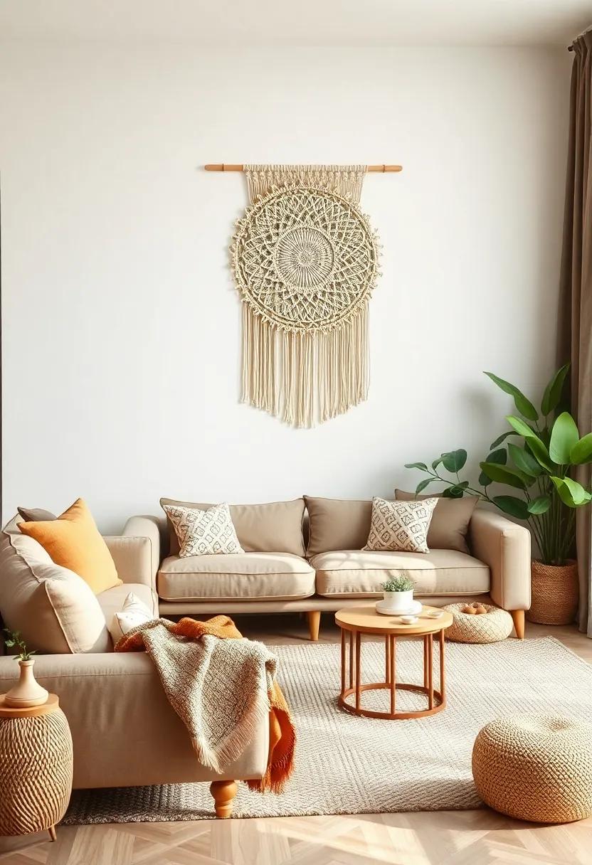 Create a Tapestry ​Wall: Hang woven wall art or⁤ a ⁢macramé piece to introduce a focal ⁢point and ⁤accentuate the ⁤earthy theme