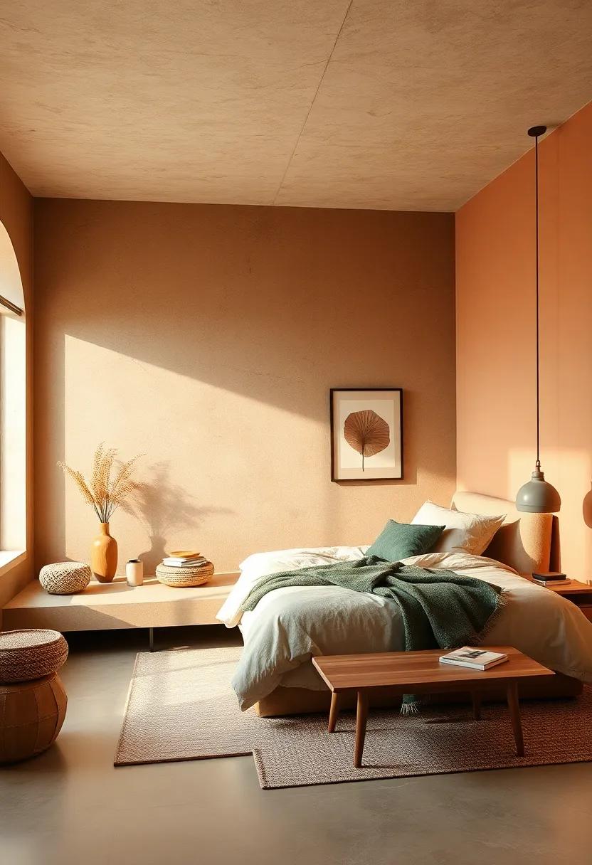 Earthy Clay: This warm, reddish-brown color exudes coziness and adds a sense of depth to your bedroom space