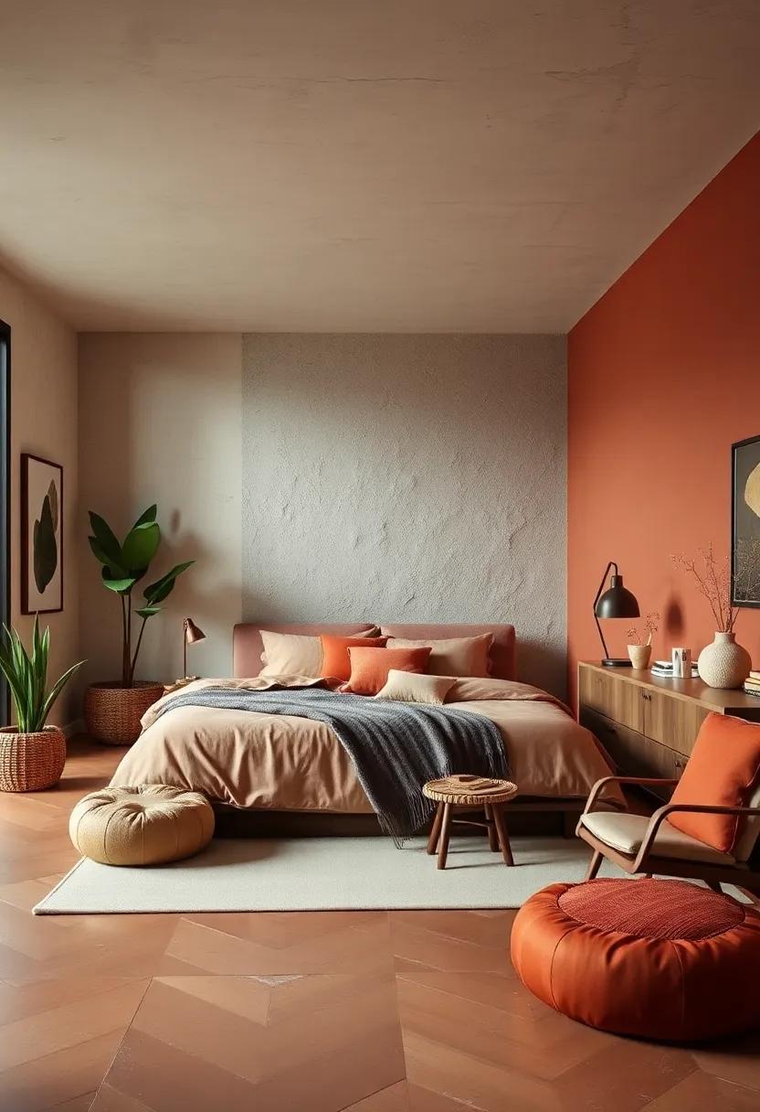 Warm Terracotta: This earthy hue adds warmth and a sense of grounding,making it an ideal backdrop for a cozy retreat