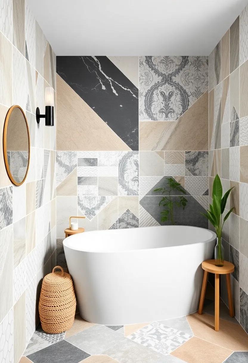 Embracing Bold Patterns: the ⁢Art of Mixing Tiles for⁤ a ⁤Unique Bathroom Experience