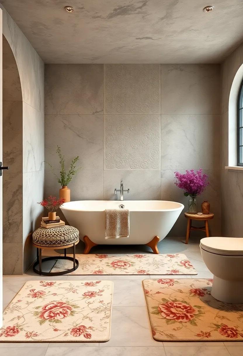 Feminine touch: ⁤Delicate floral patterns⁤ in‌ muted ‍tones can bring⁣ an‍ elegant and⁢ soft⁢ romantic⁣ vibe to your bathroom sanctuary