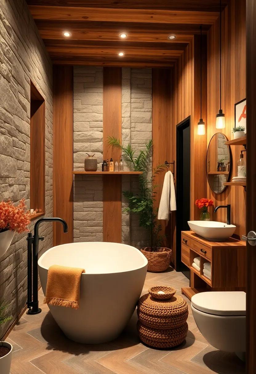 Embrace Nature: ‍Incorporate reclaimed wood accents for shelving and cabinetry to bring the outdoors into your bathroom, creating a serene retreat