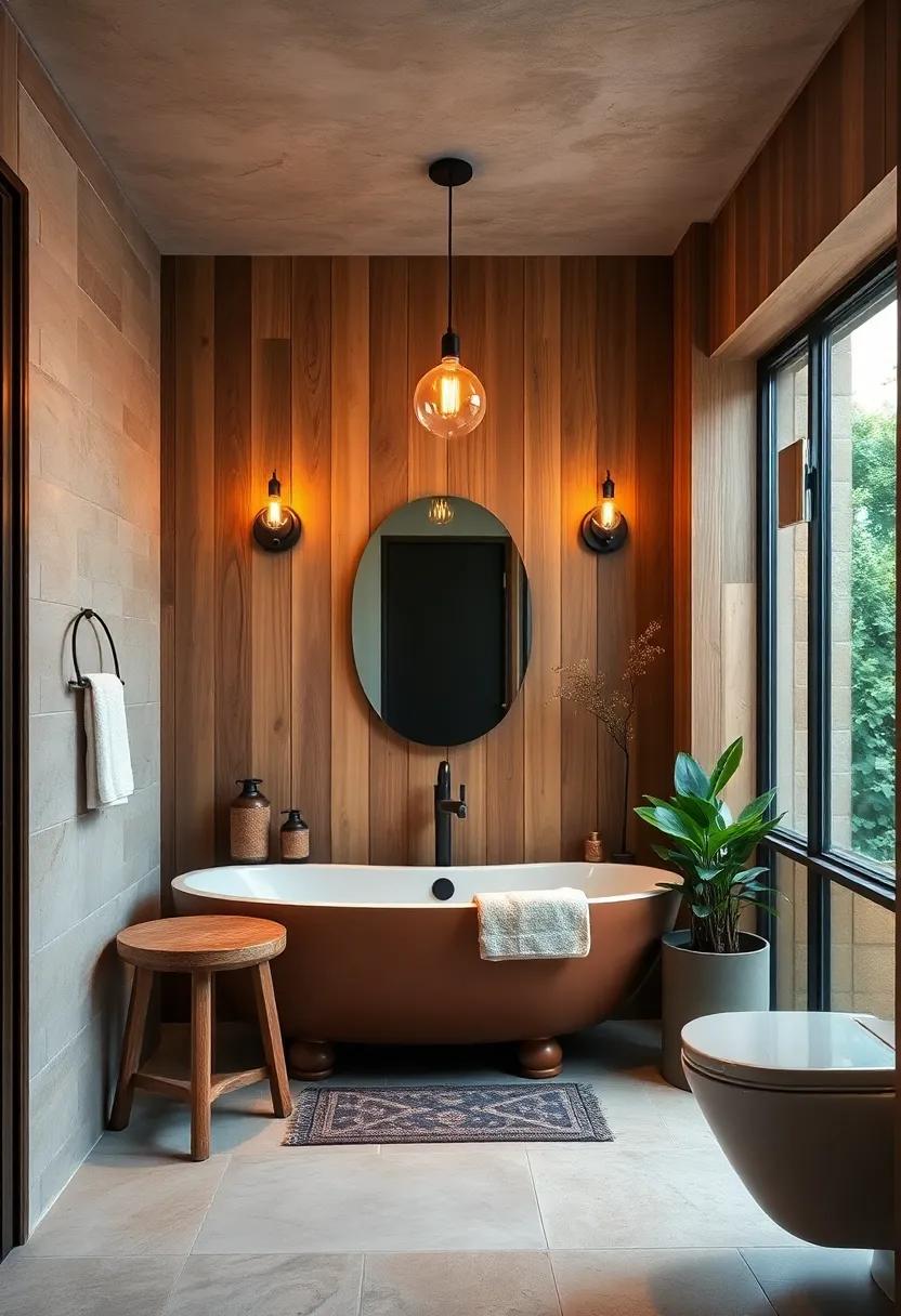 Warm Lighting: Install warm-toned Edison ​bulb fixtures alongside wooden sconces to enhance the cozy atmosphere of your space