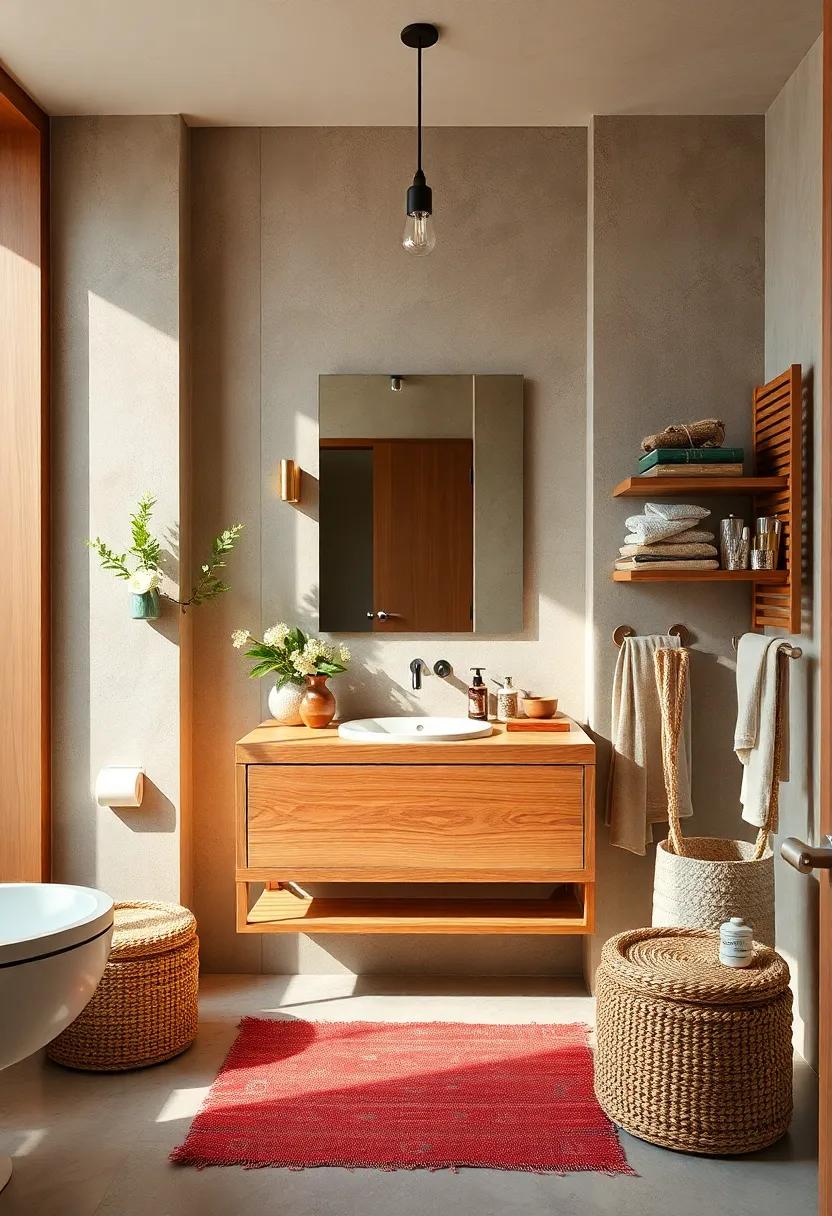 Natural ⁢Wood Vanity: Opt for a handcrafted ‍wooden vanity that blends functionality with artisanal craftsmanship‍ for a charming ‌focal ‍point