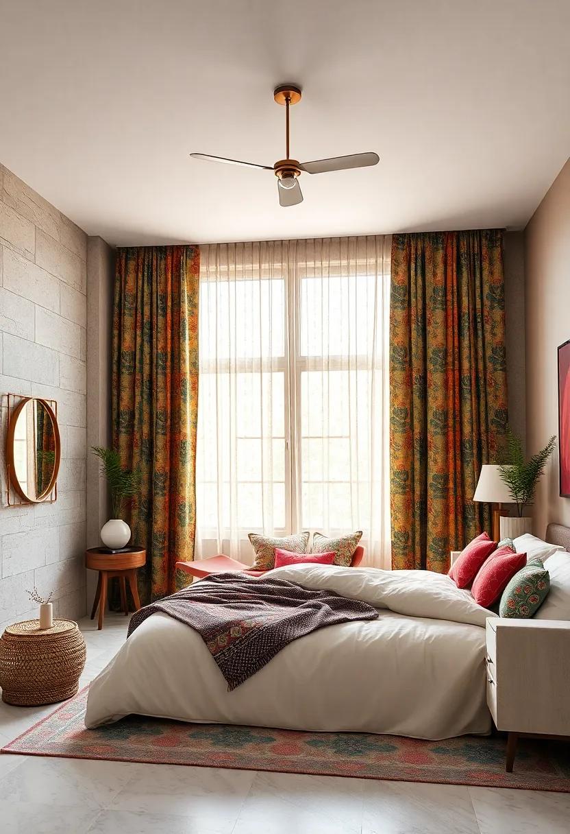 Play⁢ with Patterned Curtains: Opt for​ bold, patterned curtains that​ resonate with⁢ the other colors in your ​room while adding a layer of ‍visual intrigue