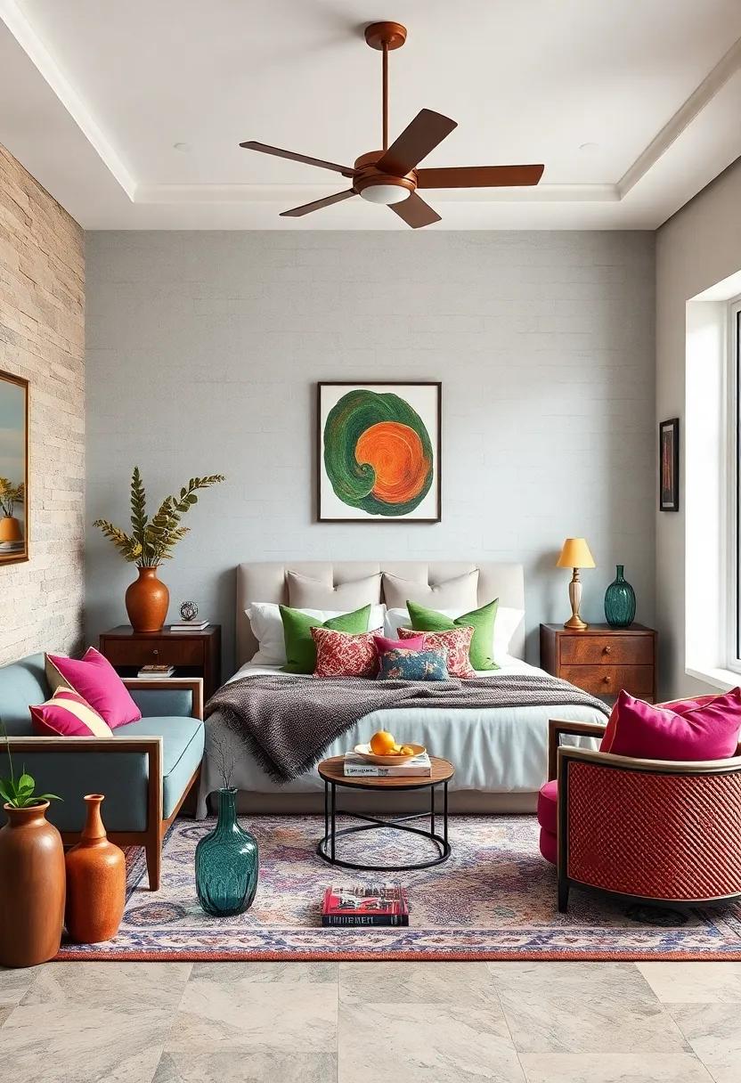 Use ‍Decorative Accents: Scatter ⁢vibrant vases, ⁣sculptures, and books throughout the room to create playful focal points that enhance the eclectic vibe