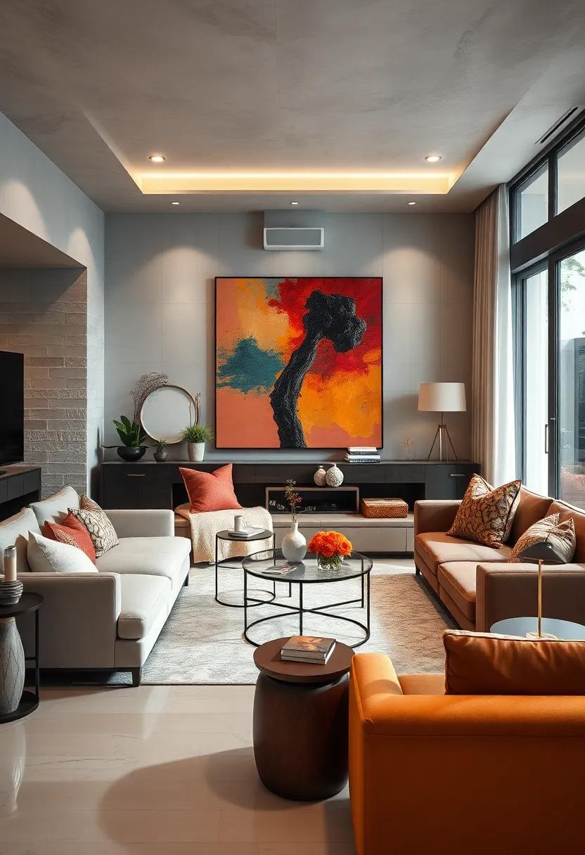 Statement Art Piece: Invest in a large painting or an eye-catching sculpture as a focal point to draw the eye and create instant sophistication