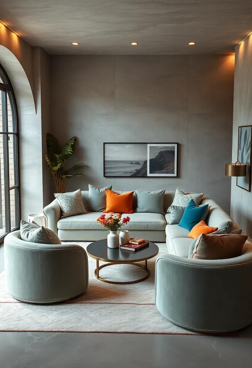 rich Textiles: Use luxurious fabrics for cushions, throws, and upholstery to create a sense of indulgence and comfort