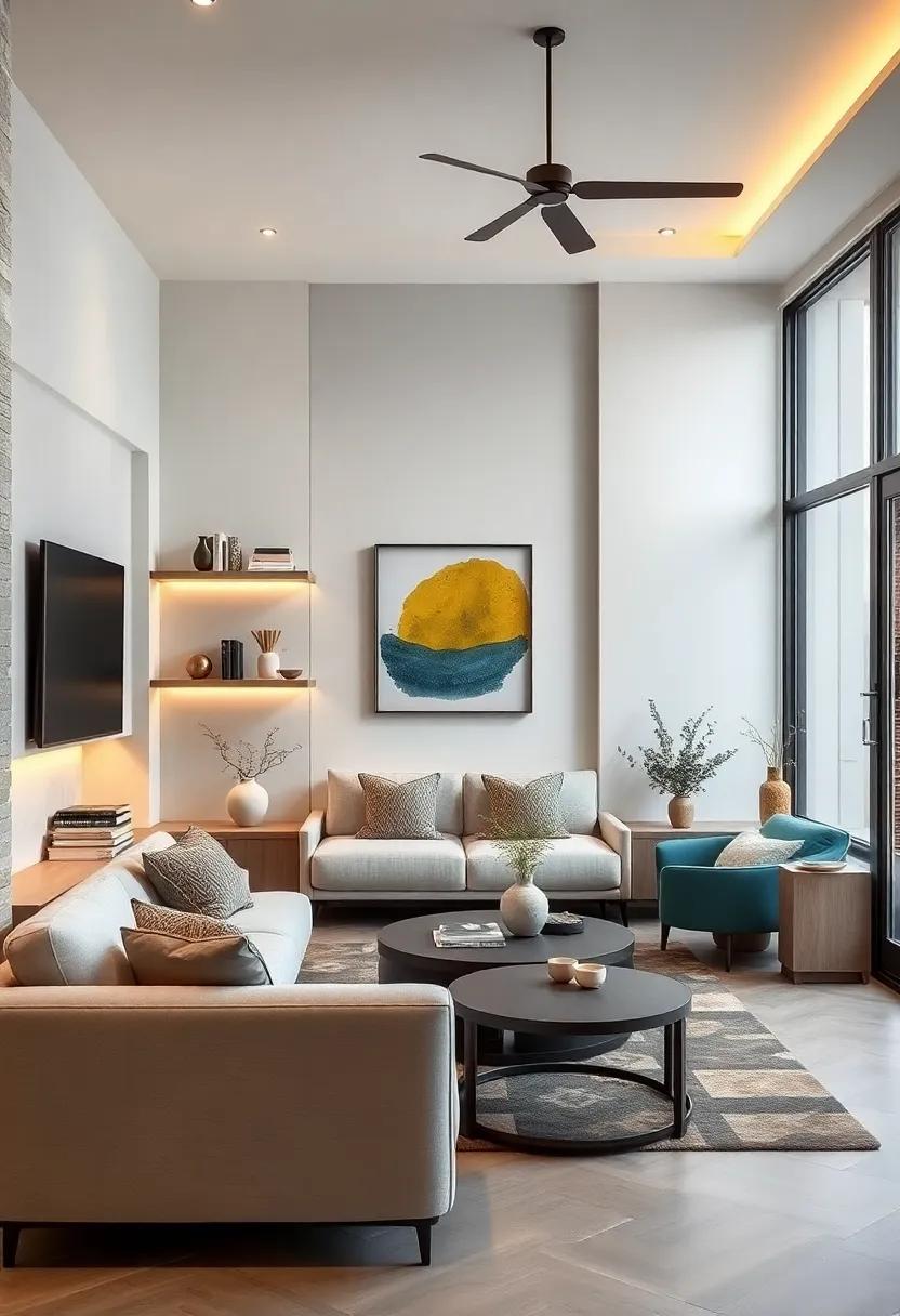 Built-in Furniture: Customize built-in shelves or benches to maximize space and provide functional storage without sacrificing style