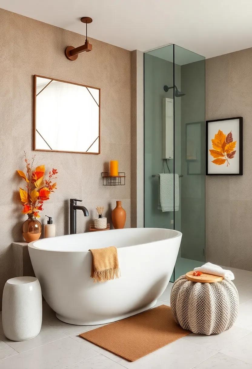 Autumn Leaf Accents: Add decor featuring autumn leaves, such as wall art, framed prints, or even stickers, to bring the beauty of fall indoors