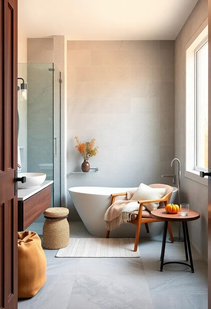 Cozy Nook: Create a small reading nook with a comfy chair or bench, accented with a throw—perfect for enjoying the tranquility of a fall evening