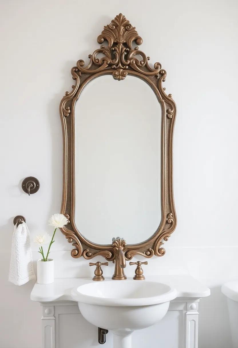 Antique Mirror: An ⁣ornate antique mirror can reflect your ‌design style ​and enhance the sense⁣ of space, making your bathroom feel even more inviting