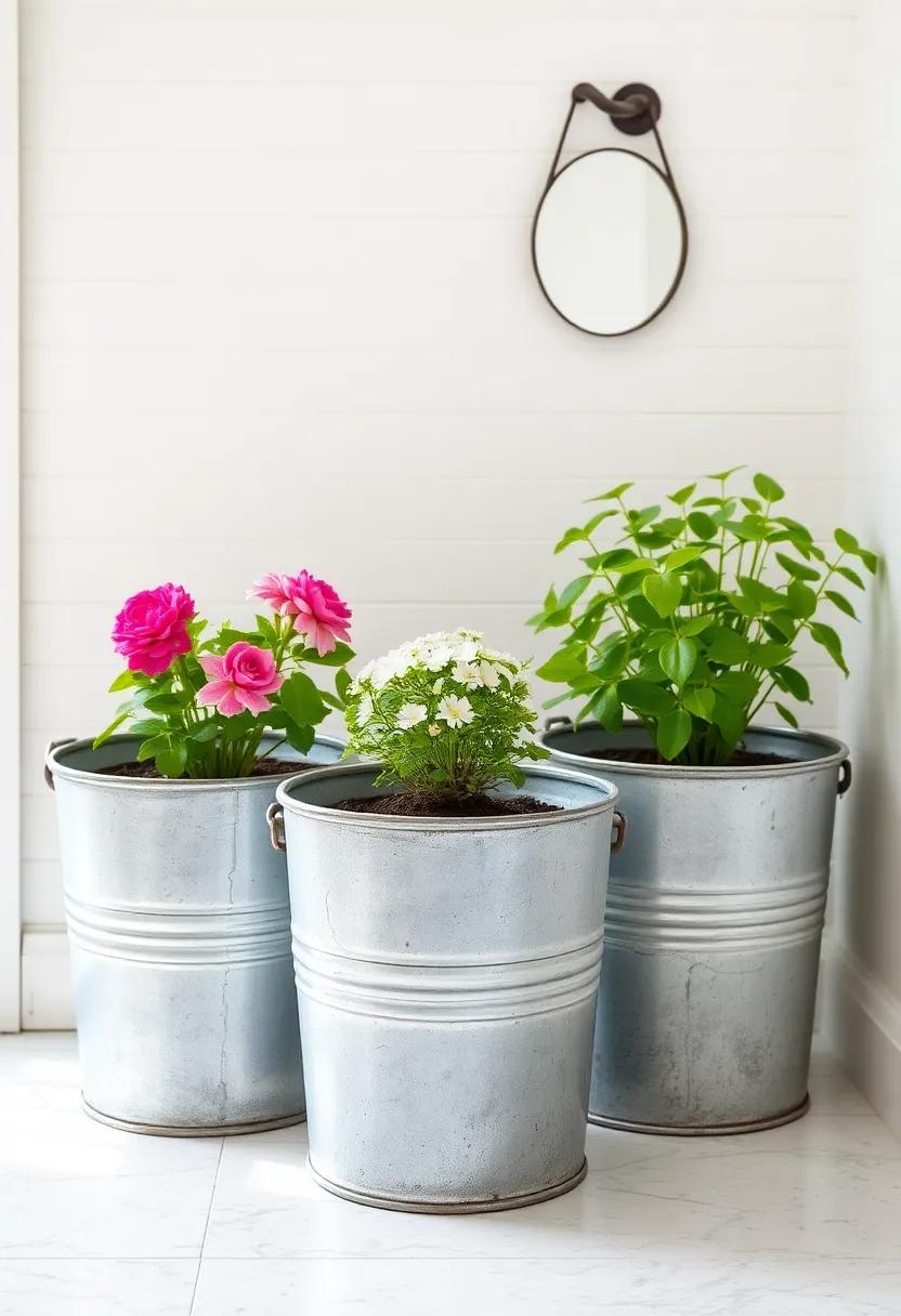 Galvanized Buckets: use galvanized buckets ‌for storage or as planters, contributing to that ‌authentic farmhouse aesthetic with a touch of‍ whimsy