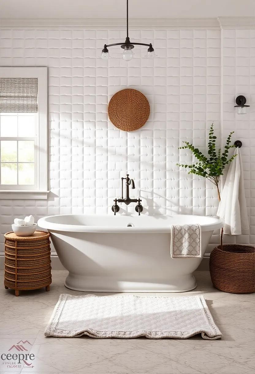 Quilted Bath Linens: Invest in quilted bath⁢ linens for a cozy, homey feel‌ that matches the warmth of⁣ your farmhouse ⁣retreat