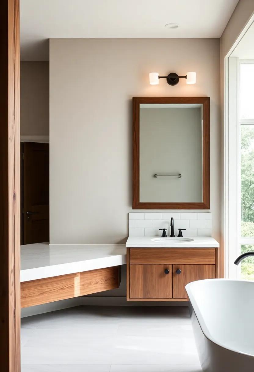 Layered Lighting: Balancing ​Dimness and Brightness Around Spacious Mirrors