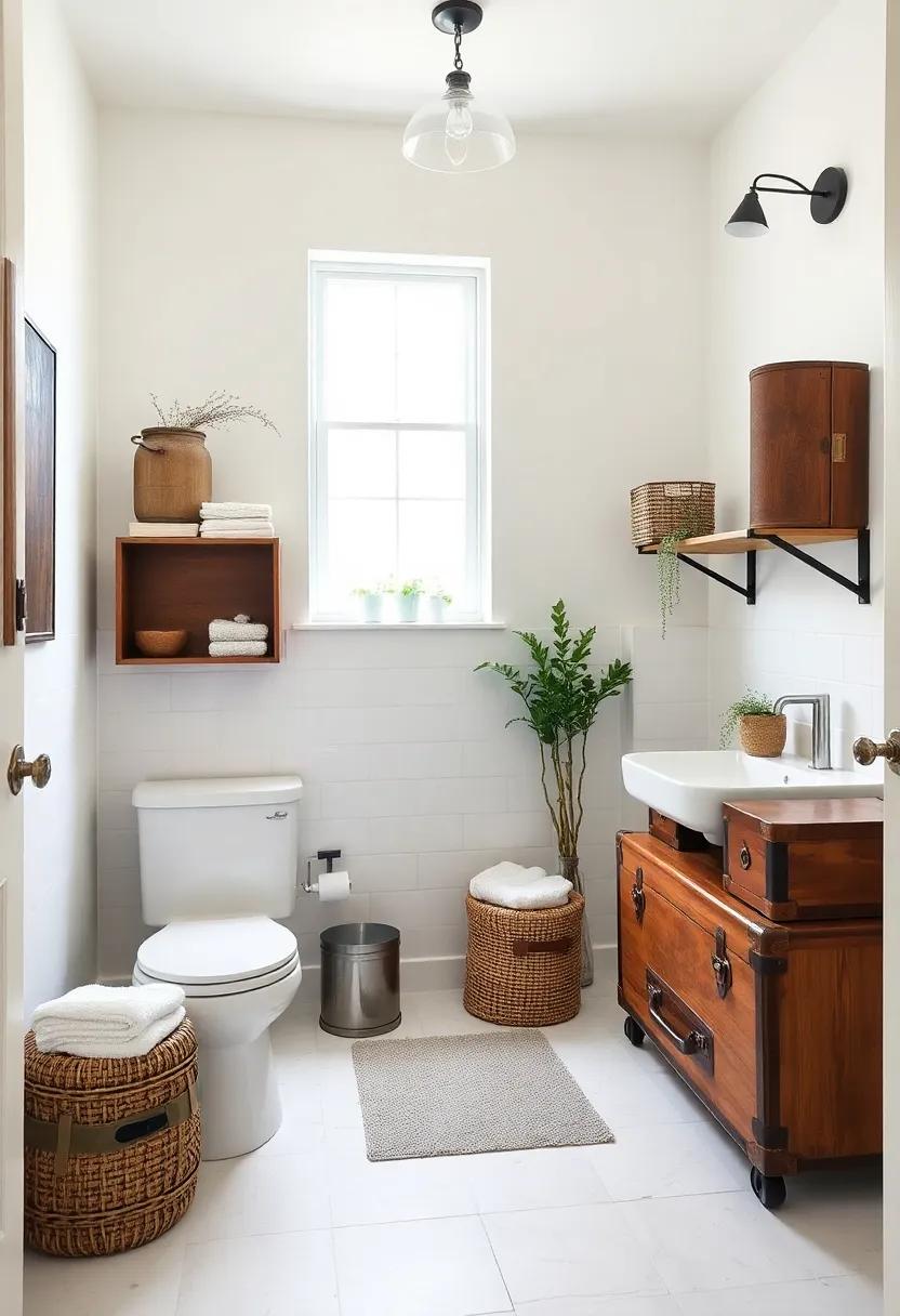 Creative Use of Vintage ‌Suitcases for an Eye-Catching Bathroom Storage