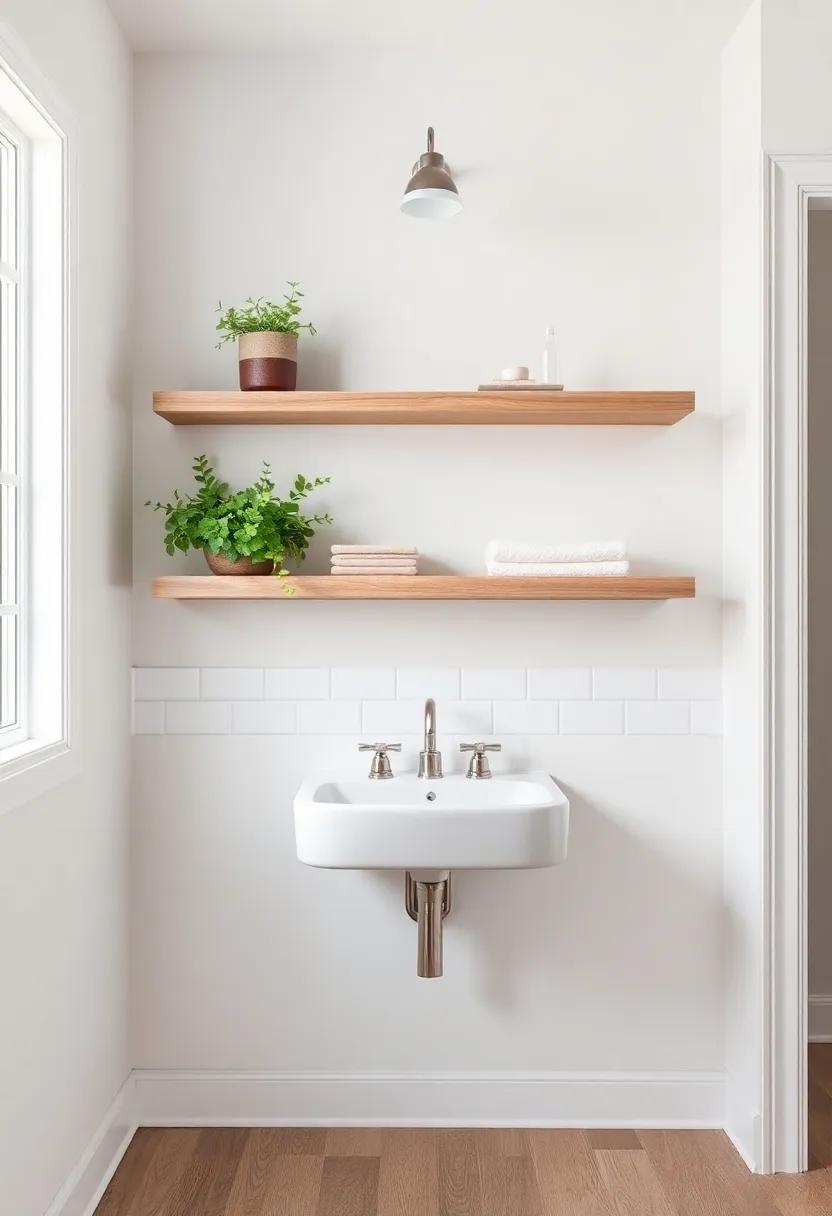 Dainty Floating Shelves that Blend Function with Rustic Elegance