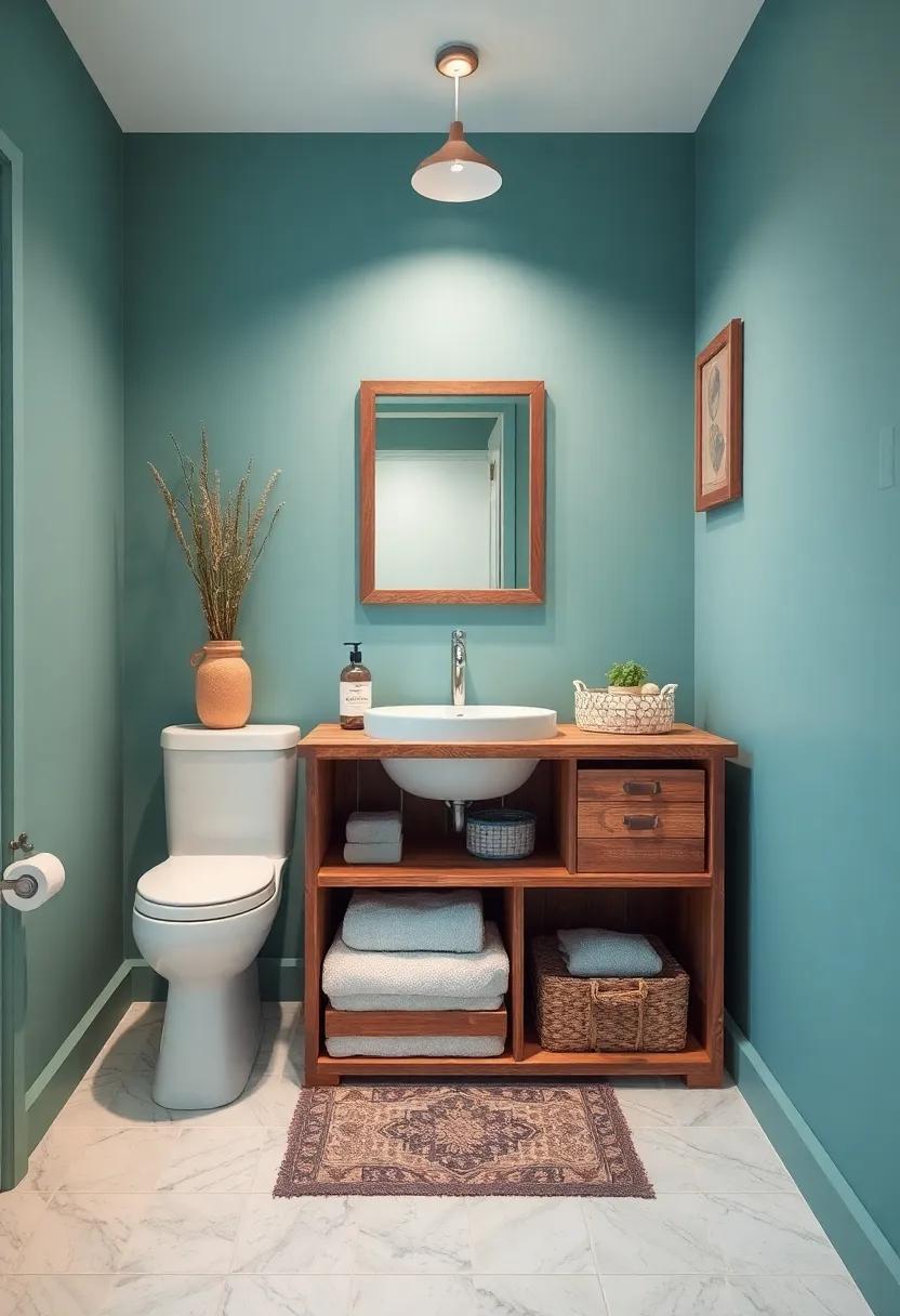 Repurposed Wooden Crates for a Unique and⁢ Practical Bathroom Touch