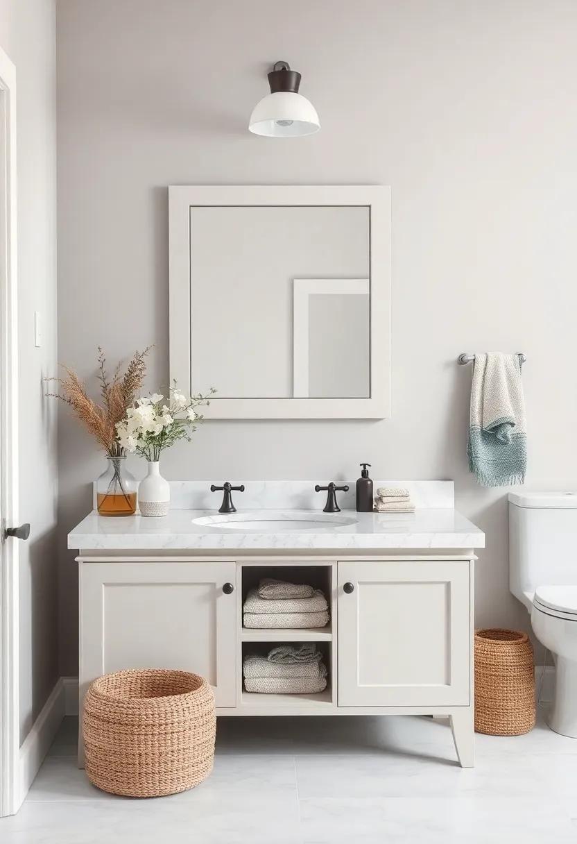 Experimenting with Textured Fabrics in a Farmhouse Bathroom