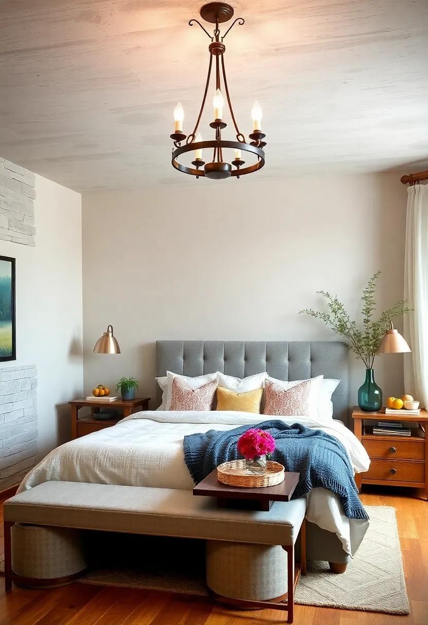 Focal Point Above the Bed: learn how to select a chandelier‍ that draws the eye when positioned ‍directly above the bed⁢ for dramatic effect