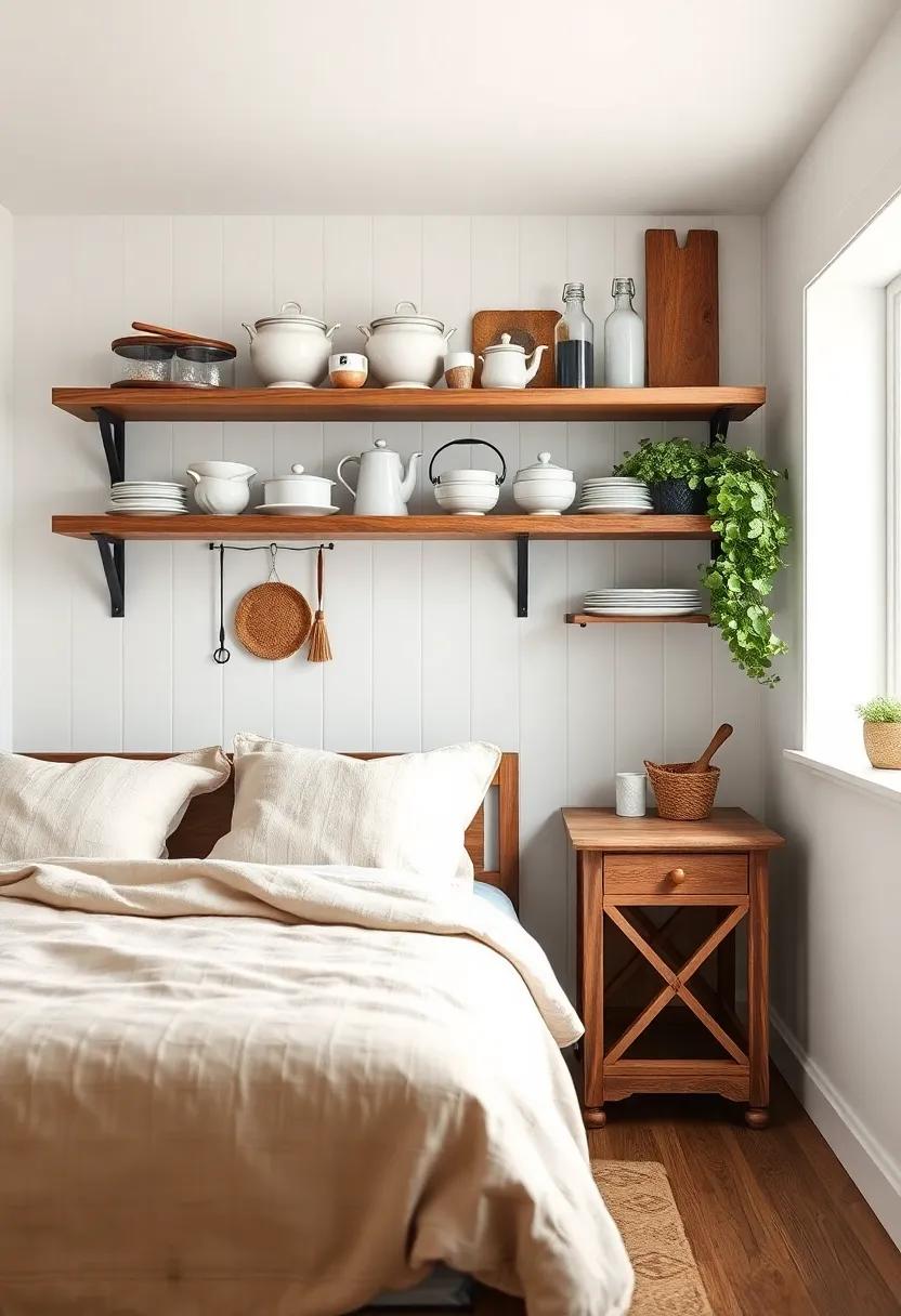 Utilizing Open Shelving to Showcase Farmhouse ⁢Kitchenware