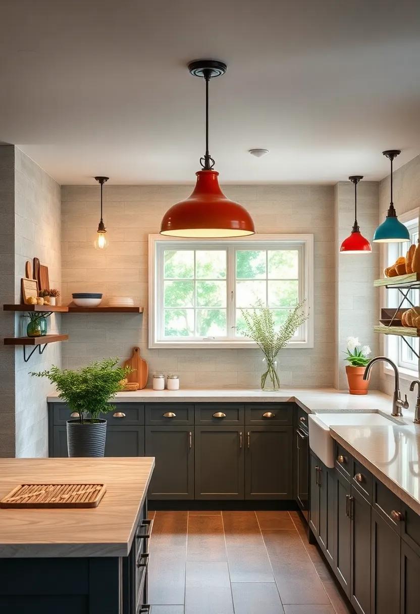 Colorful Ceramic Fixtures: Brighten your kitchen with vibrant ceramic fixtures that add a pop of color and personality