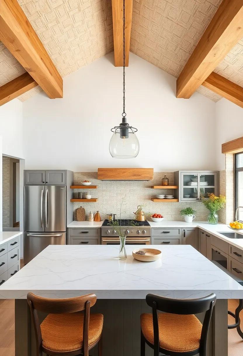 Clean and Classic: Simple, horizontal beams provide structure‌ while⁣ emphasizing the classic elements‌ of a‍ farmhouse kitchen, creating balance and a sense of​ timelessness