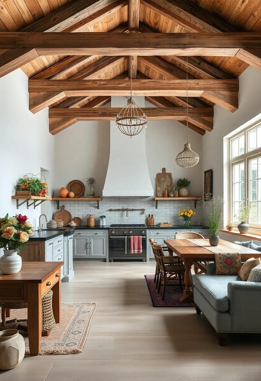 Eclectic Mix: A blend of open beams with eclectic decorations offers a​ playful twist on the classic farmhouse look, ⁣perfect for ‍those who appreciate ⁣uniqueness in design