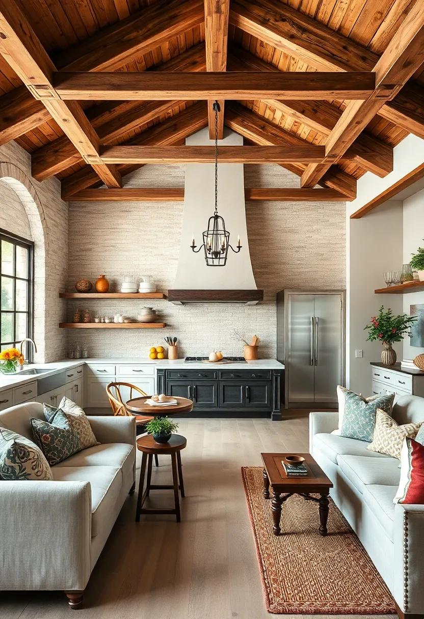 Rustic Refined: When elegance meets ease, the‍ combination‌ of open beams ​and polished finishes⁣ creates a high-end feel within a cozy, farmhouse atmosphere