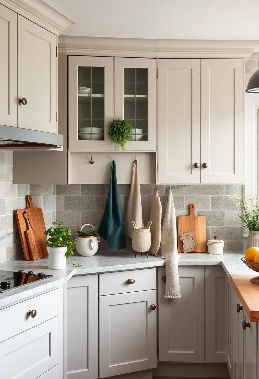 apron Hooks: ​Convenient and charming, these hooks invite you to hang your kitchen aprons with personality