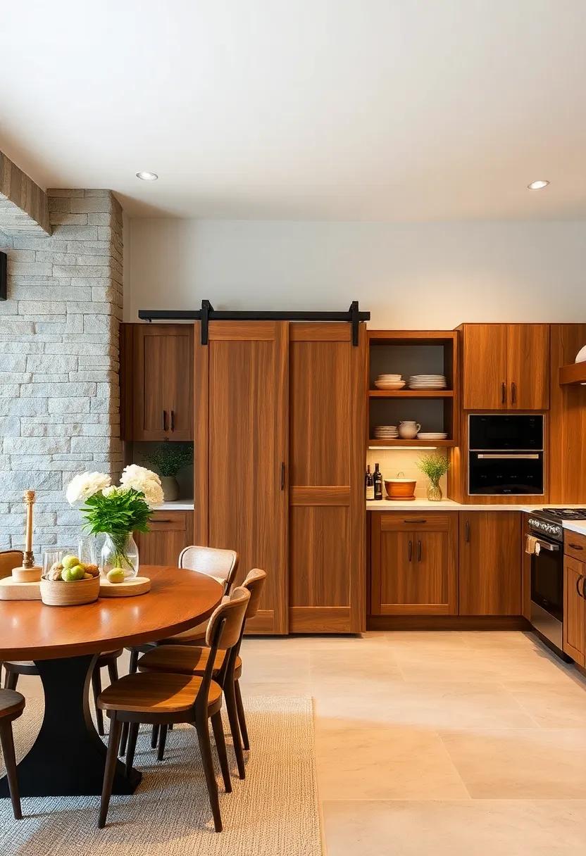 Barn Door Pantry:​ A sliding barn door that adds a unique flair while providing convenient storage for your pantry items