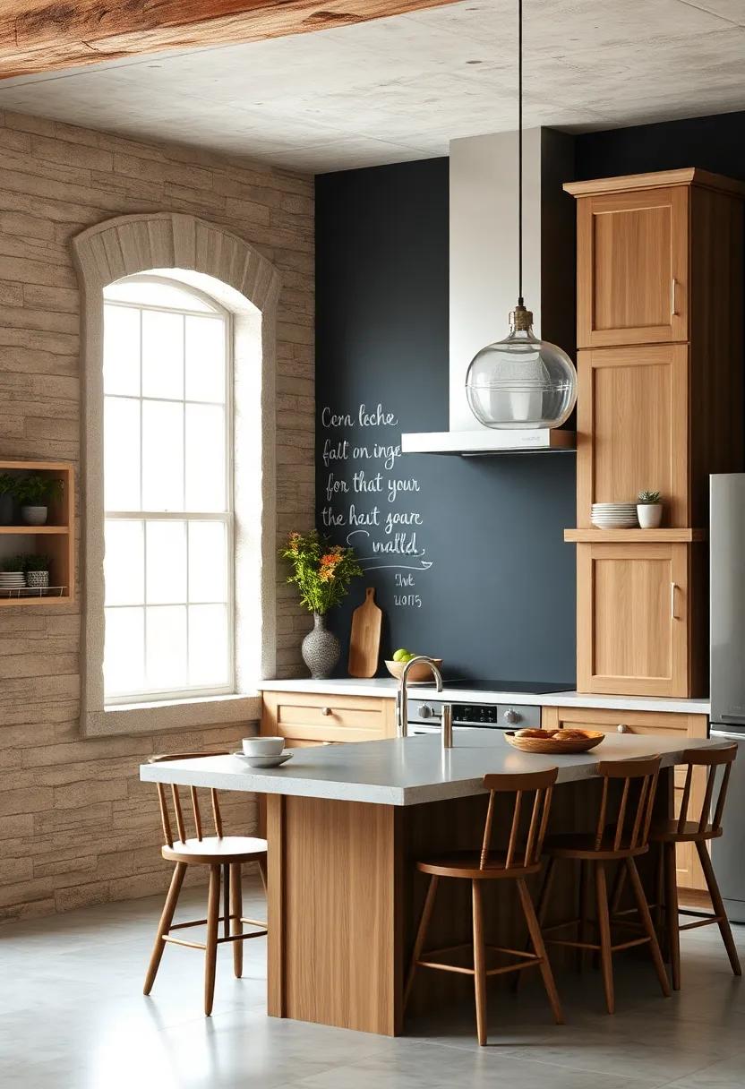 Chalkboard Wall: A perfect spot for jotting down⁤ recipes,⁣ reminders, or inspirational quotes while adding​ charm
