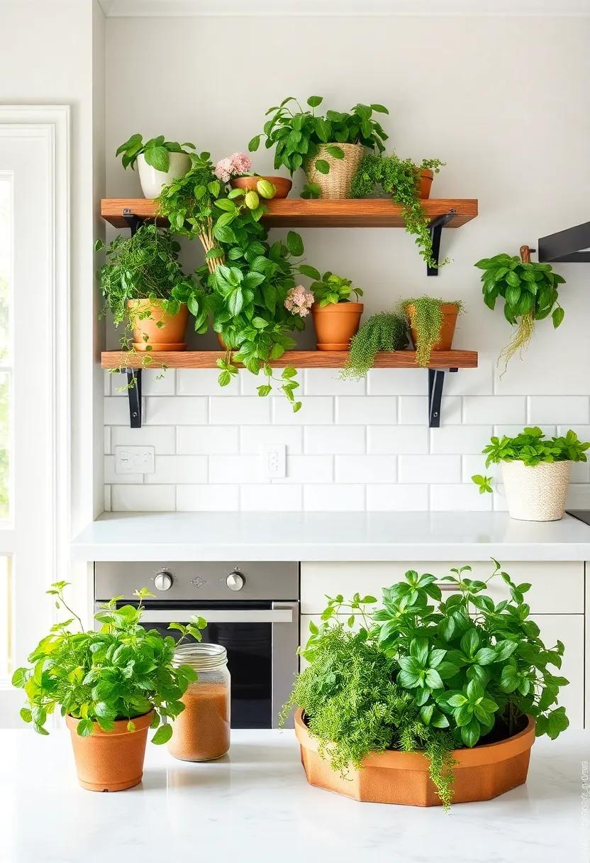 botanical⁢ Elements: ⁣Introduce greenery through‌ potted herbs or fresh flowers to bring life ​and ⁢color to your kitchen ​space