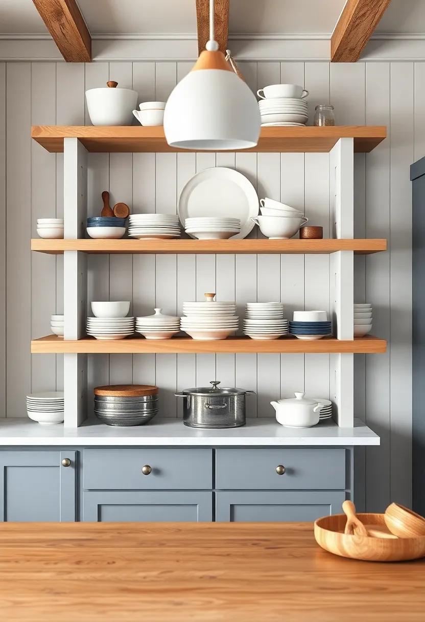 Open Shelving: Display your favorite dishes and cookware on open⁢ shelves to create a casual yet inviting atmosphere that feels lived-in