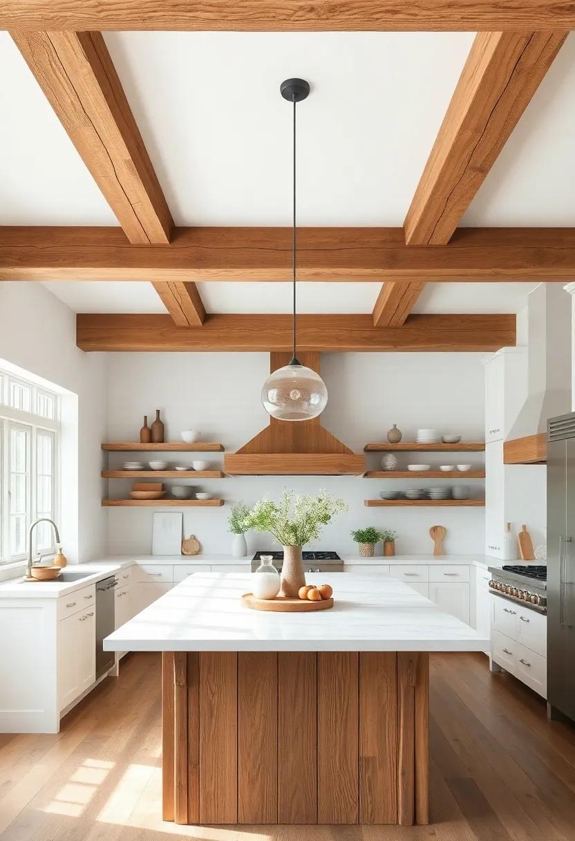 Rustic Wooden Beams: Embrace the ⁣raw beauty ⁢of exposed wooden beams to add character and warmth to your kitchen space
