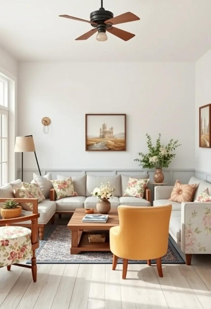 Blending Vintage Charm with Modern Floral Patterns for a Cozy Ambiance