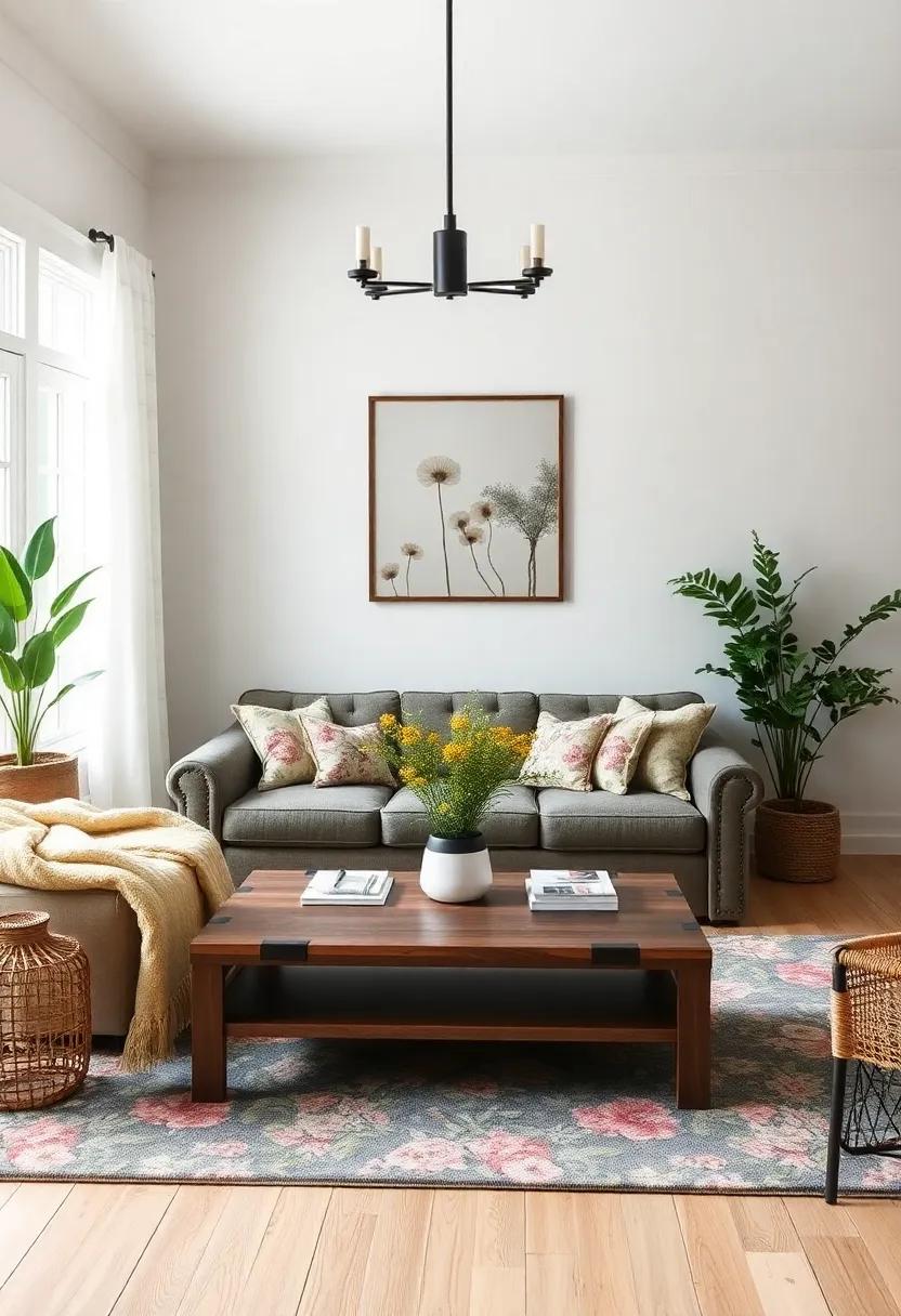 Choosing the Perfect area Rug to Tie Together Floral Motifs